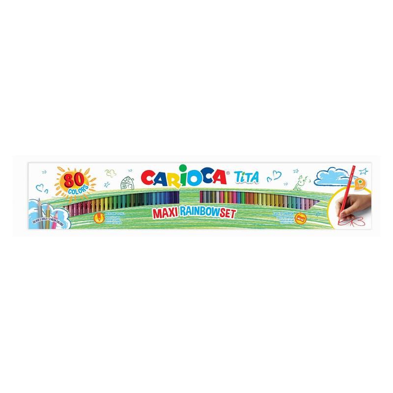 Pens & Pencils Creioane colorate 80culori/set carioca 42890