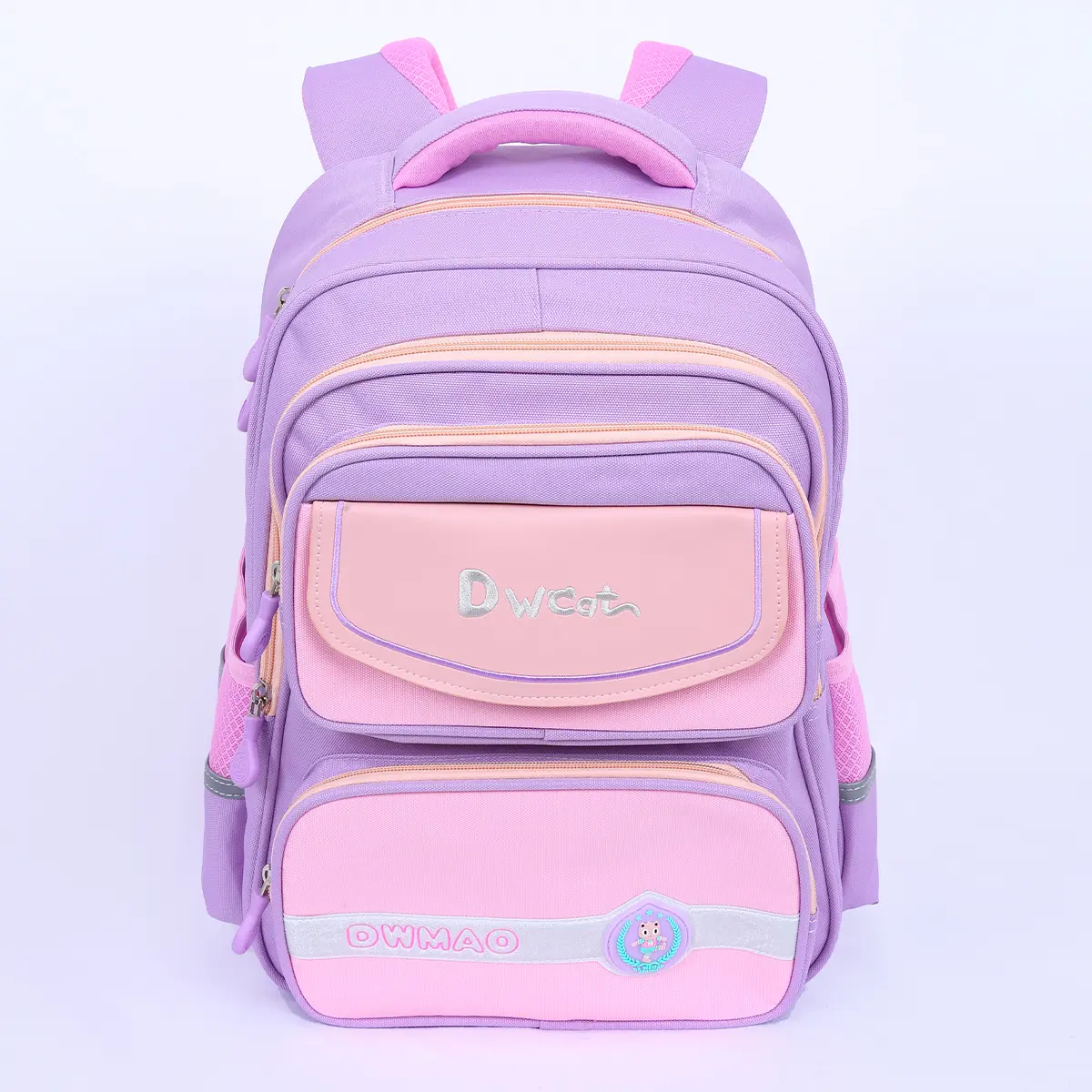 Backpacks Ghiozdan scolar fete clasa iii-v mov-roz, 30×19×42 cm, 2 compartimente si buzunare frontale cu fermoar, 2 buzunare laterale cu