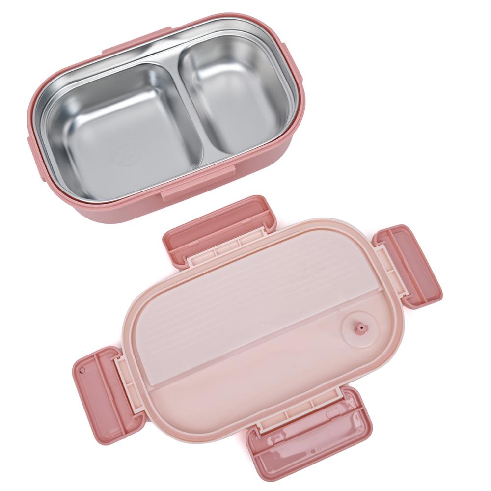 Caserola pranz copii inox, 2 compartimente pentru pachet sco