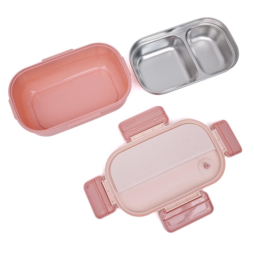 Caserola pranz copii inox, 2 compartimente pentru pachet sco