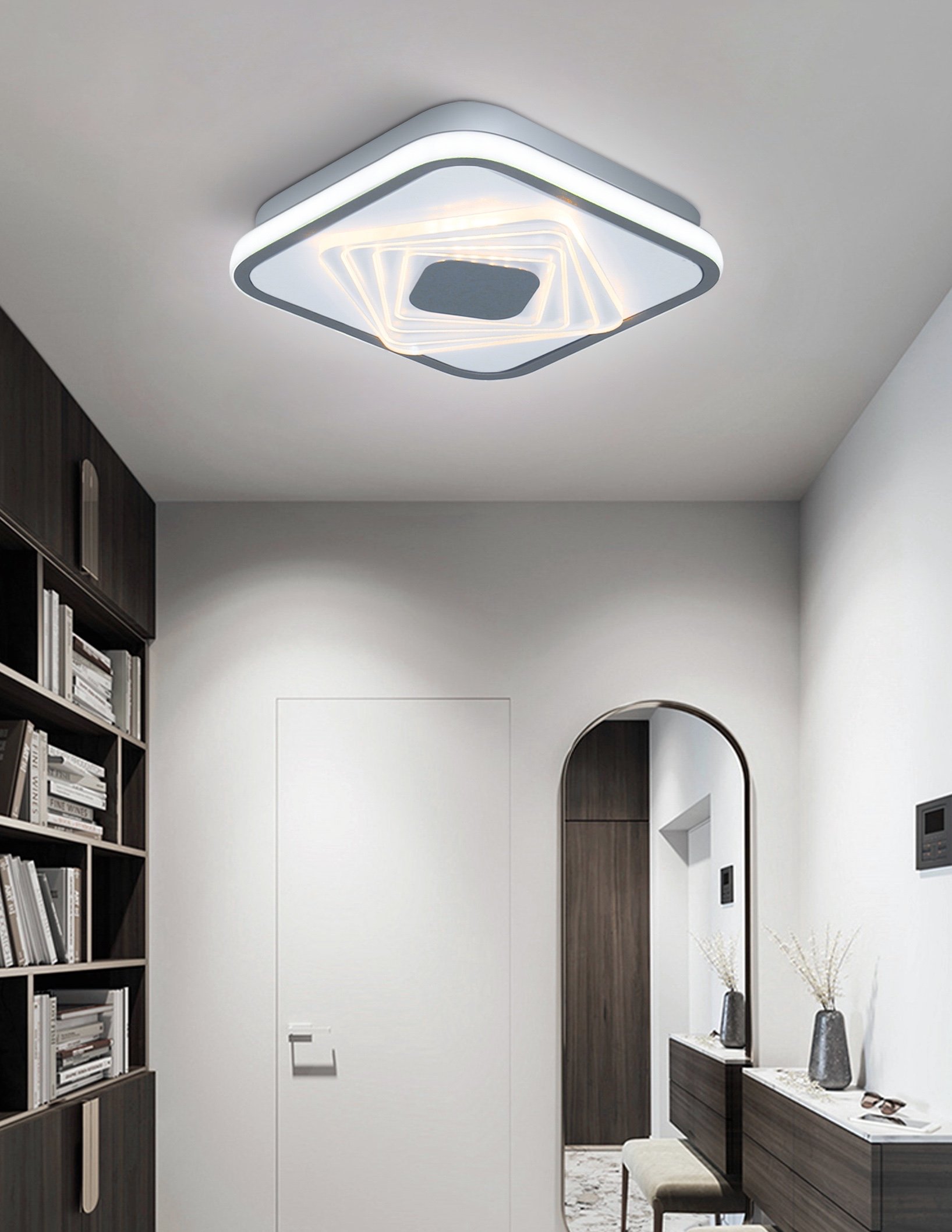 Plafoniera LED cu design patrat/rotund, 30 W, lumina rece/calda/neutra, Luminastar