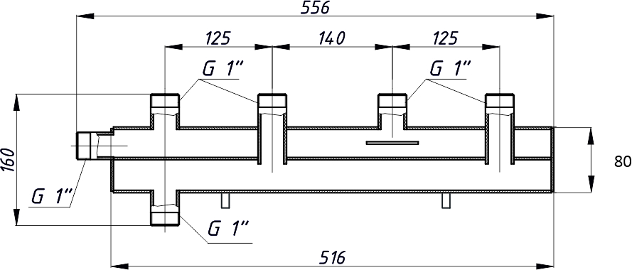 Distribuitor Pumpfix otel pentru 2 grupuri de pompare DN25 Termax K21|G125M