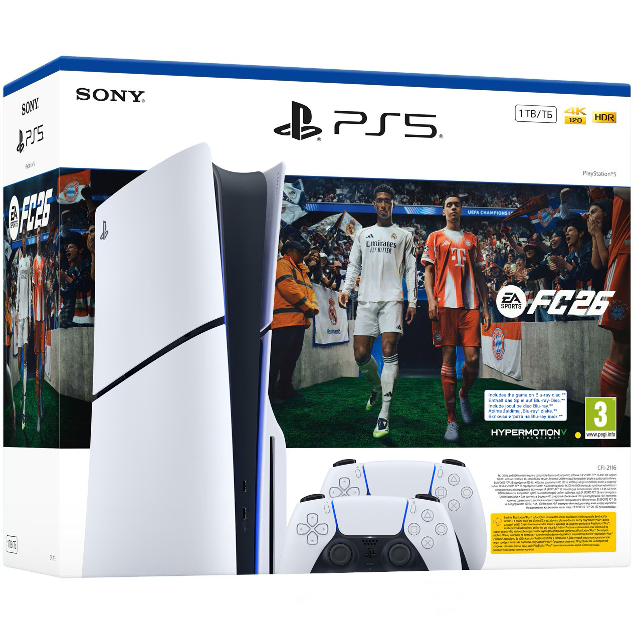 SONY PlayStation 5 Disc, 1TB SSD + Joc EA Sports FC 26 + Extra