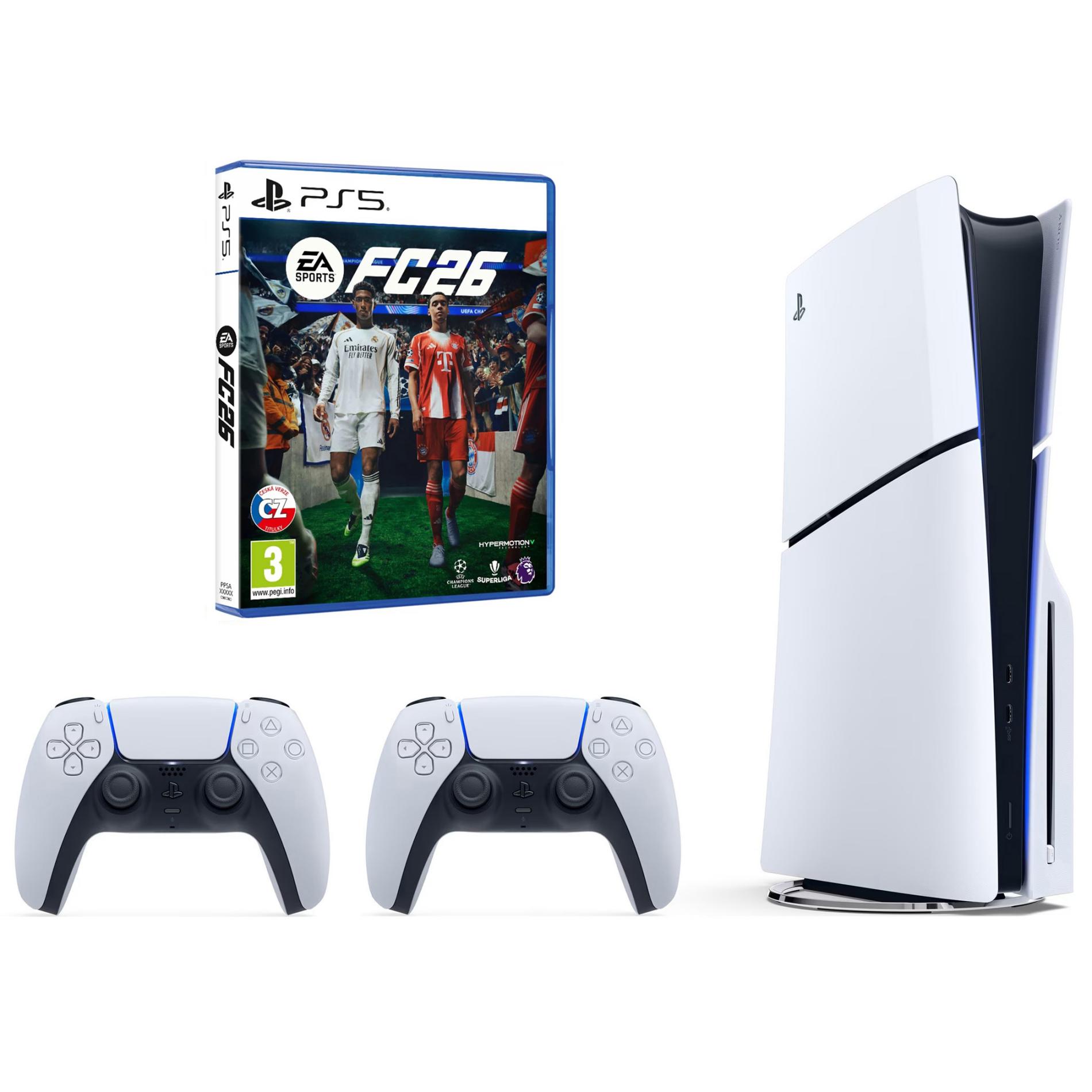 SONY PlayStation 5 Disc, 1TB SSD + Joc EA Sports FC 26 + Extra