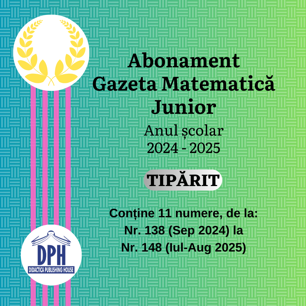 Vezi detalii pentru Abonament Gazeta Matematica Junior 2024-2025: 11 reviste in format Tiparit