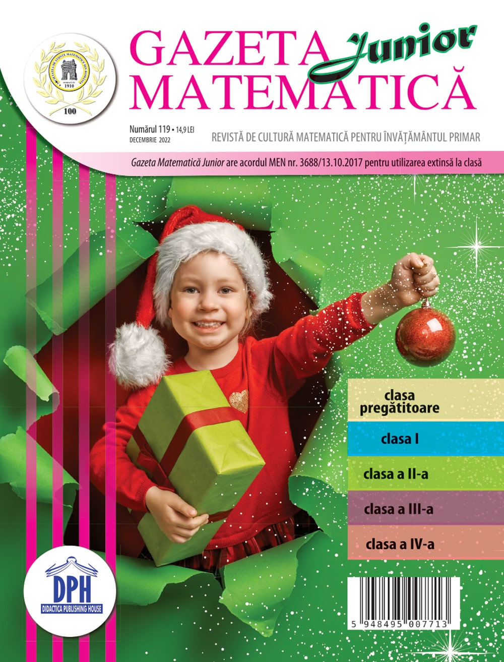 Vezi detalii pentru Gazeta Matematica Junior nr. 119 Decembrie 2022