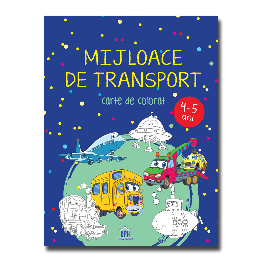 Vezi detalii pentru Mijloace de transport - 4-5 ani - carte de colorat