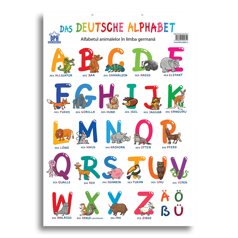 Plansa - Alfabetul animalelor in limba germana