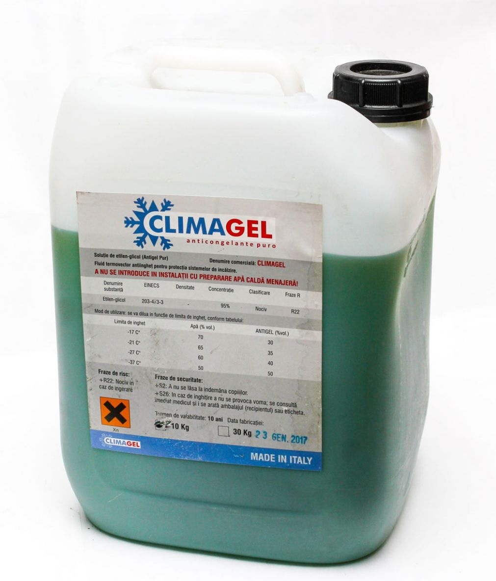 Antigel pentru instalatii termice Climagel 10 kg concentrat pur