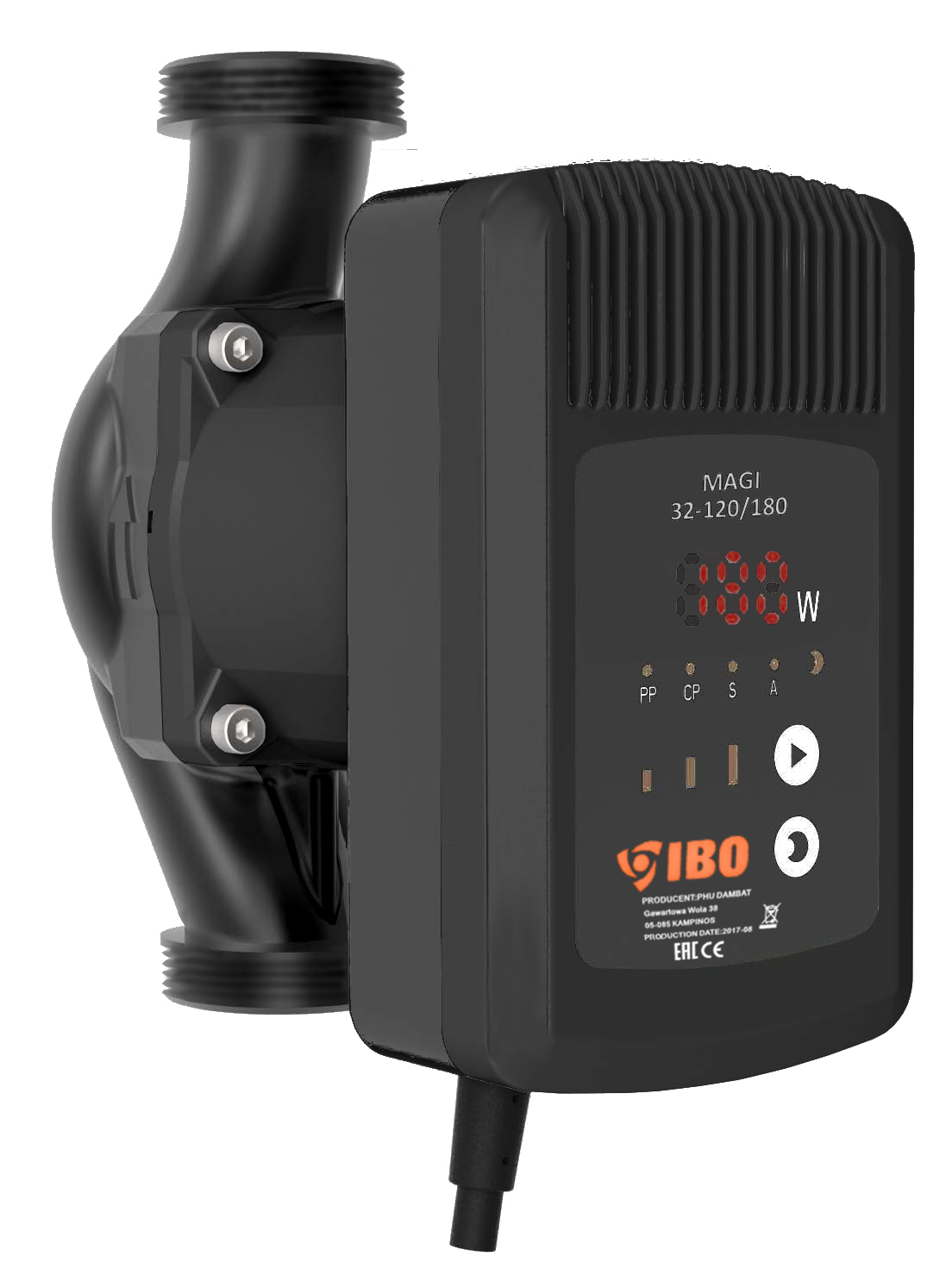 Pompa recirculare Ibo Magi H variatie electronica 25-120, lungime 180mm, inaltime pompare 12 m, debit 160 litri-minut
