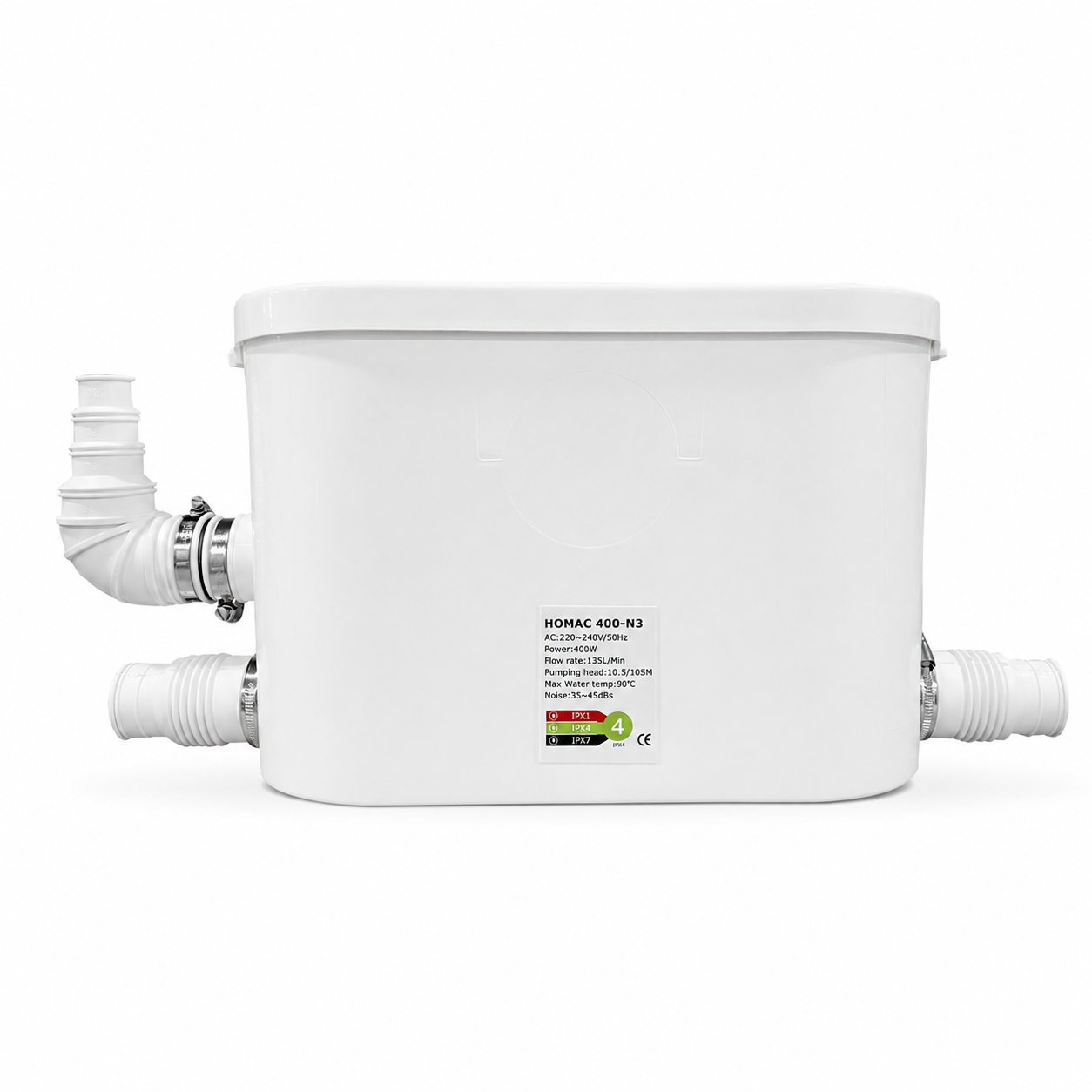 Shop Einstal Homac Pompa sanitara wc cu tocator homac 550 n2 lateral
