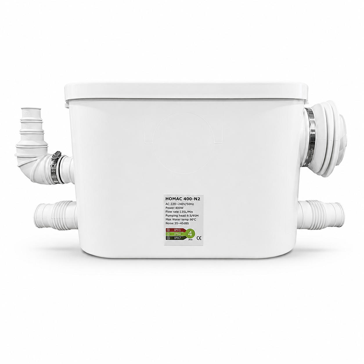 Pompa sanitara wc cu tocator Homac 550 N2 lateral Homac Shop
