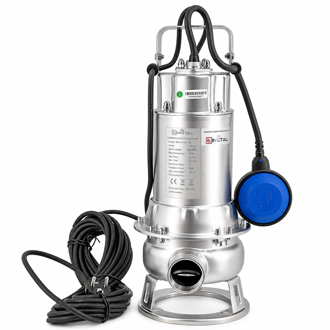 Shop Einstal Einstal Pompa submersibila ape uzate inox qwk130ma 230v 1000w debit 300 litri-minut h=13 metri