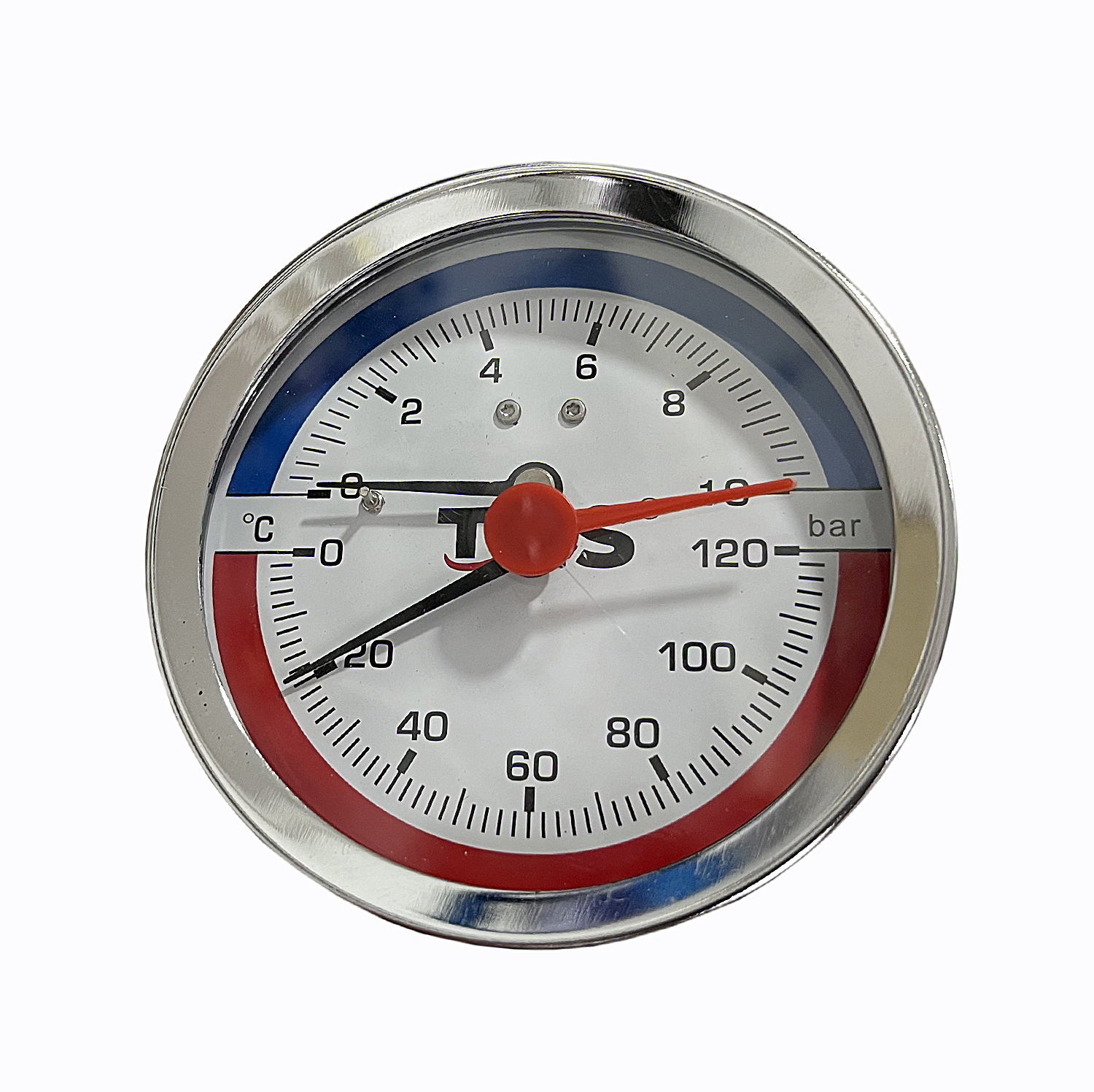 Termomanometru axial 1/2 THS 0-10 bar 0-120 °C