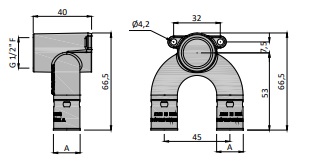 Marime Cot sertizare dublu pex 16 x 1/2 filet interior cu talpa anti Legionella