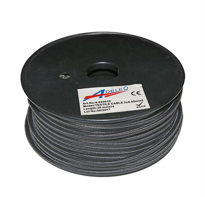 cablu "cordon" flexibil 2x0,50mm² - gri grafit