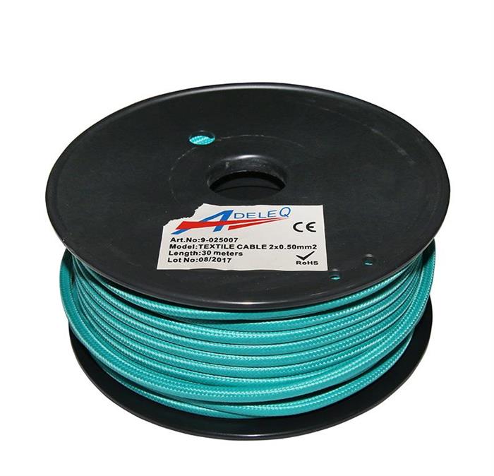 cablu "cordon" flexibil 2x0,50mm² - turcoaz