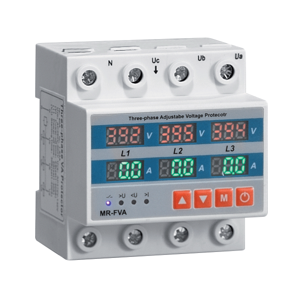 Releu digital trifazic de monitorizare si protecție tensiune minimă și maximă MN4 1-63A 400V AC