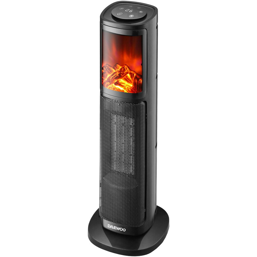 Daewoo Aeroterma ceramica daewoo, 2000 w, 2 trepte, protectie, oscilare, telecomanda, negru, dth2000b
