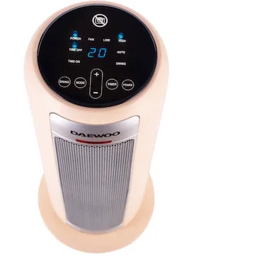 Aeroterma ceramica Daewoo DTH2200C, 2200 W, 2 trepte, 1.5 m, 25 cm, 48 cm, 23 cm, 2 kg, 1 elementi incalzire, Bej