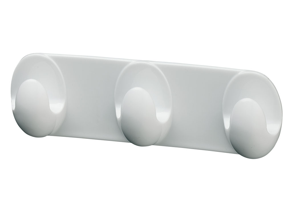 Bisk Agatatoare bisk oregon 28202, 160 mm, 3 suporti, montare pe perete, plastic, alb
