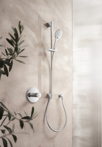 Bara dus Duravit UV0600003010, 700 mm, 70 mm, universal, suport dus reglabil, pe perete, metal, abs, Crom