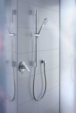 Bara dus Duravit UV0600003010, 700 mm, 70 mm, universal, suport dus reglabil, pe perete, metal, abs, Crom