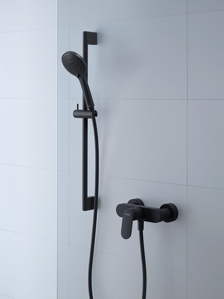 Bara de dus Duravit UV0600003046, dus, montaj pe perete, suport para d