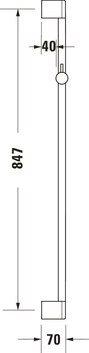 Bara de dus Duravit UV0600004046, dus, montaj pe perete, suport para d