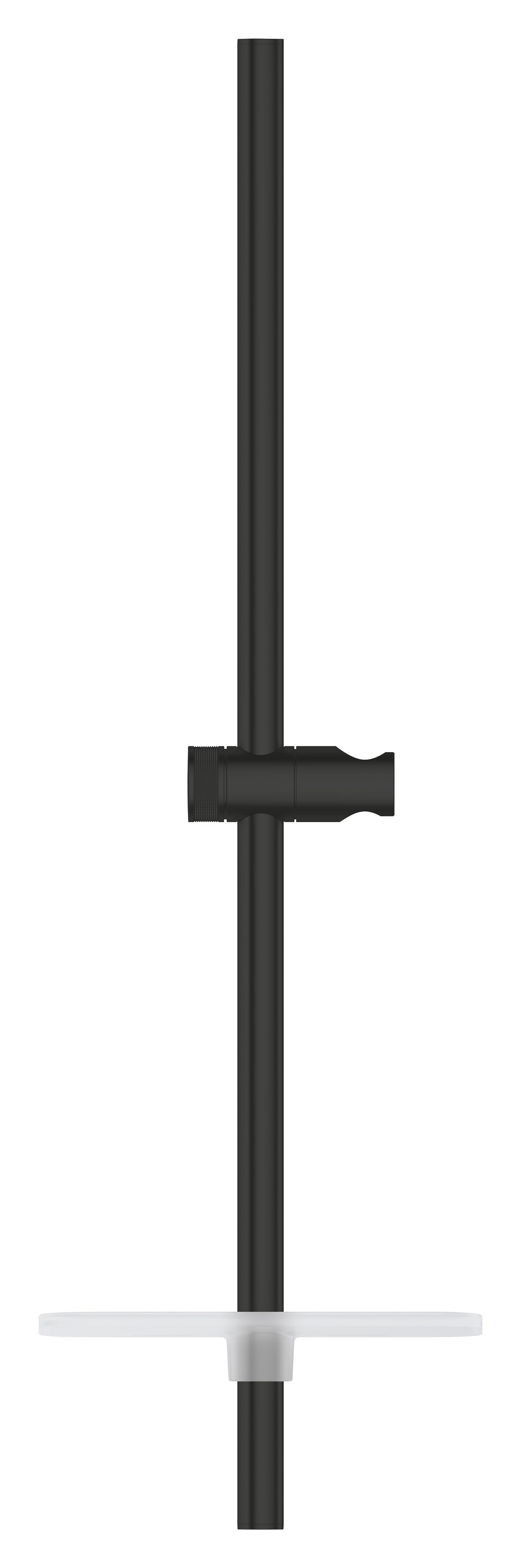 Bara dus fix Grohe 266022430, 630 mm, 78 mm, universal, suport dus reglabil, pe perete, abs, bara de dus, Negru