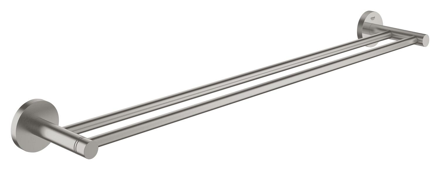 Grohe Bara prosop dubla grohe start, pe perete, 600 mm, metal, mat, otel satinat, 41203dc0