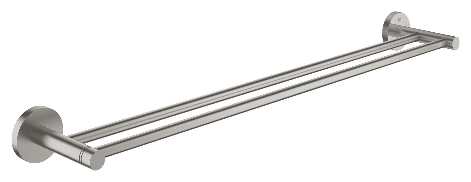Grohe Bara prosop grohe essentials, pe perete, 654 mm, metal, mat, otel satinat, 40802dc1
