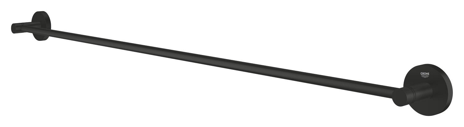Bara prosop Grohe 411872430, 850 mm, 60 mm, 2 orificii instalare, 1 rafturi, pe perete, metal, Negru