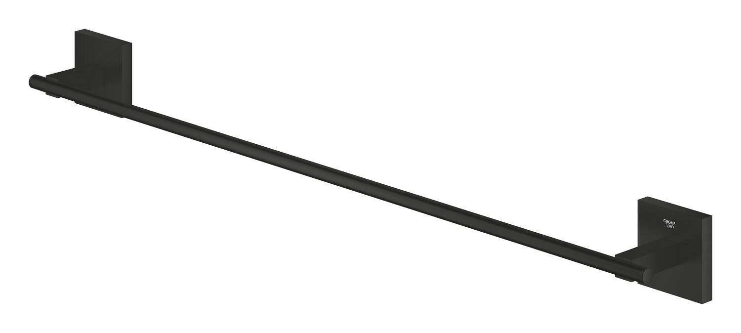 Bara prosop Grohe 410892430, 600 mm, 60 mm, 2 orificii instalare, 1 rafturi, pe perete, metal, Negru