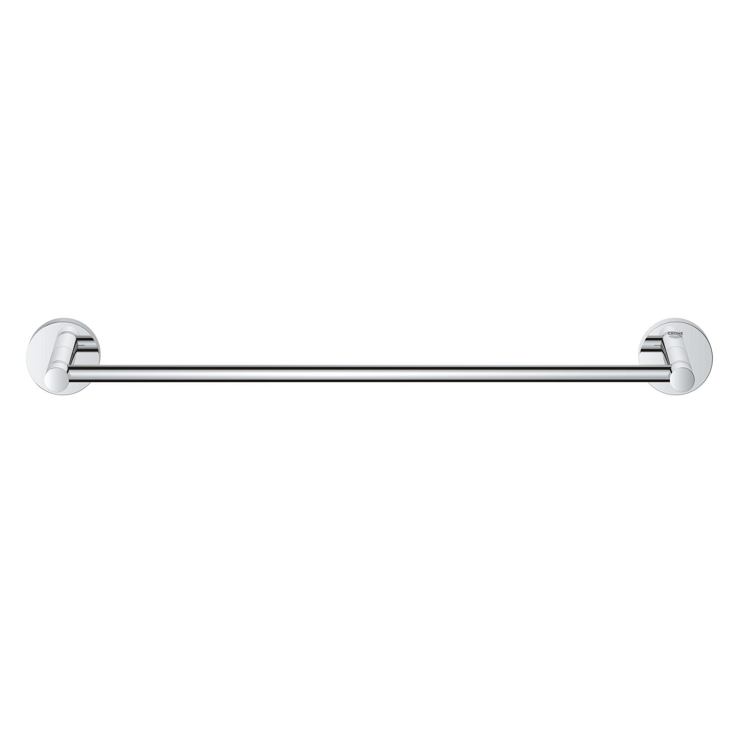 Bara prosop Grohe 41197000, 475 mm, 60 mm, 2 orificii instalare, 1 rafturi, pe perete, metal, posibiltiate lipire, Crom