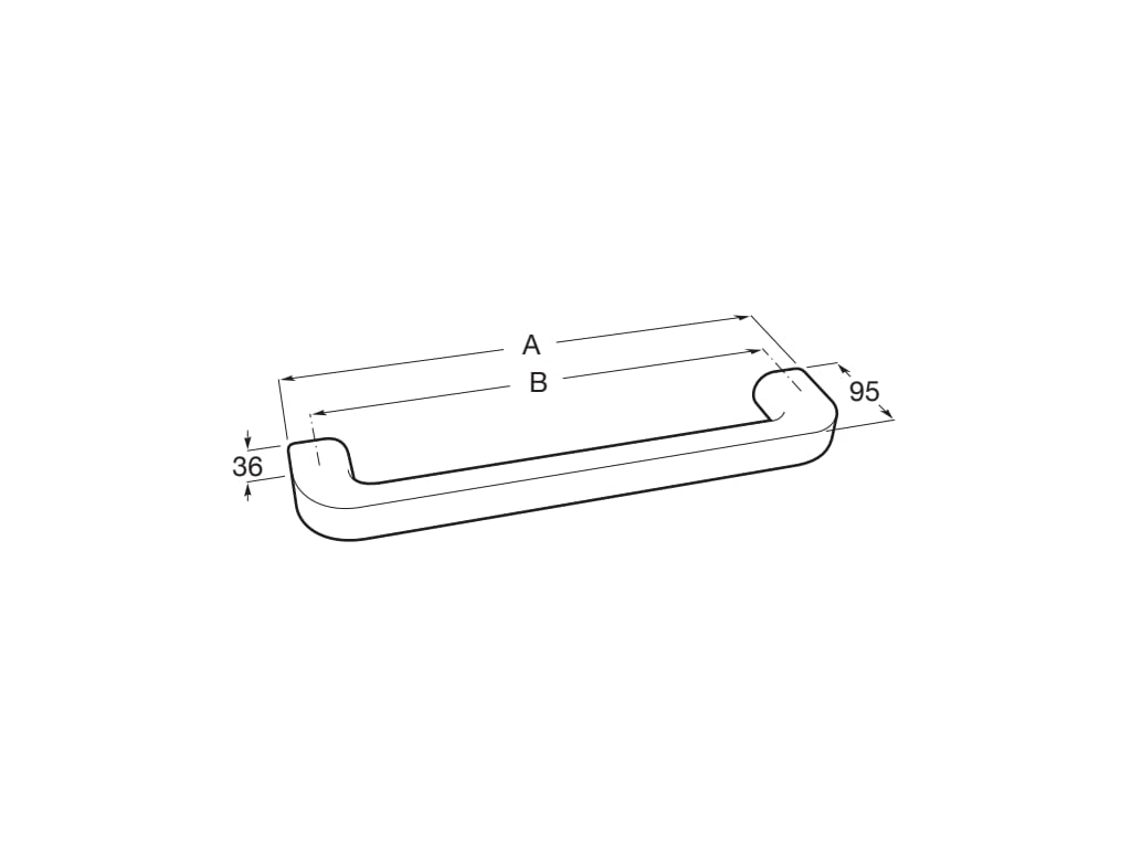 Bara prosop Roca A3870ZH000, Onda, tip instalare pe perete, numar orif