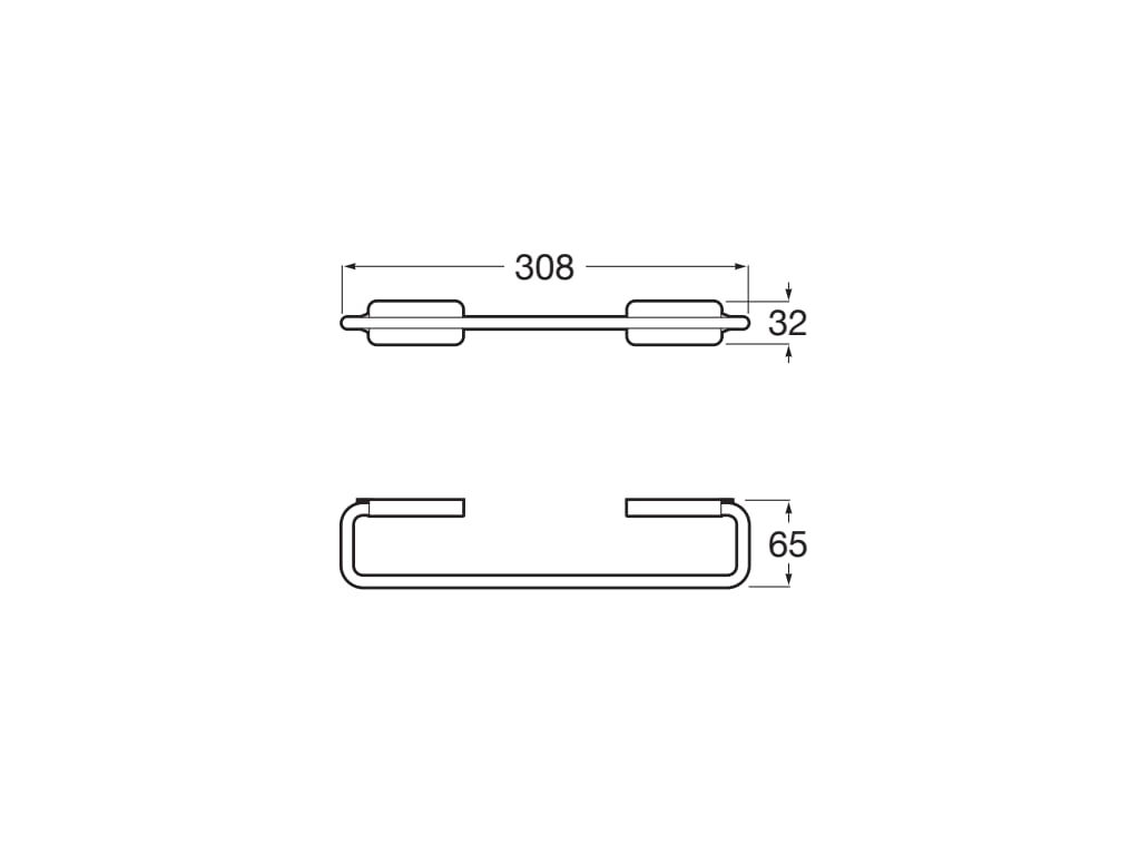 Bara prosop Roca A817723NB0, Sonata, tip instalare pe perete, numar or