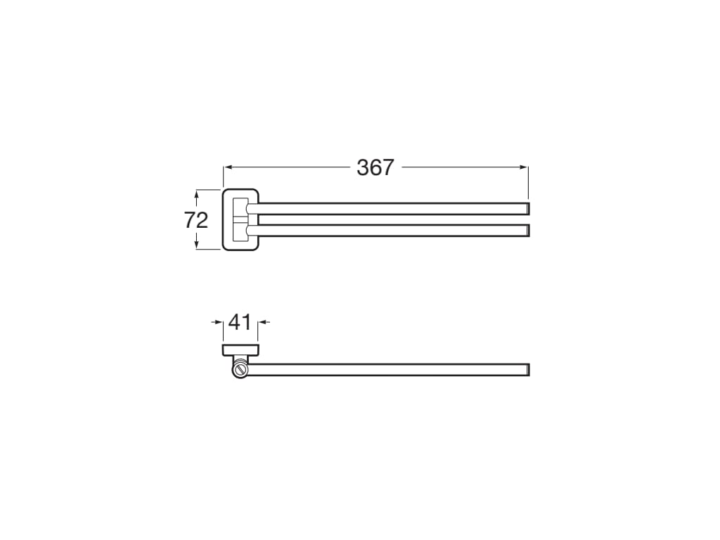 Bara prosop Roca A817727C00, Sonata, tip instalare pe perete, numar or