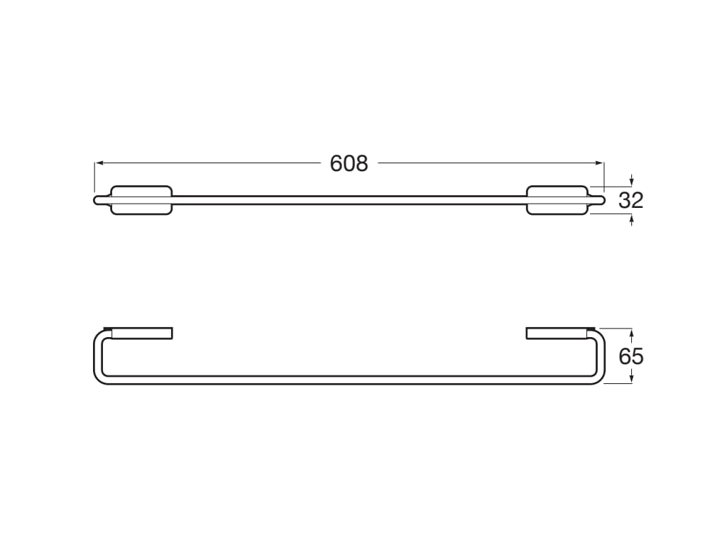 Bara prosop Roca A817726C00, Sonata, tip instalare pe perete, numar or