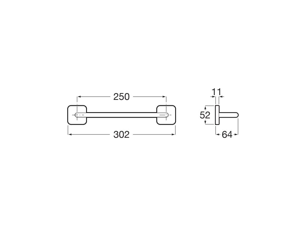Bara prosop Roca A817882C00, Victoria, tip instalare pe perete, design