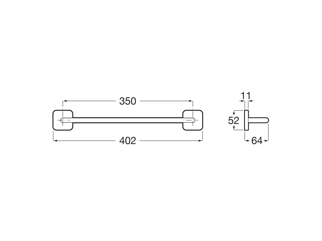 Bara prosop Roca A817883C00, Victoria, tip instalare pe perete, design