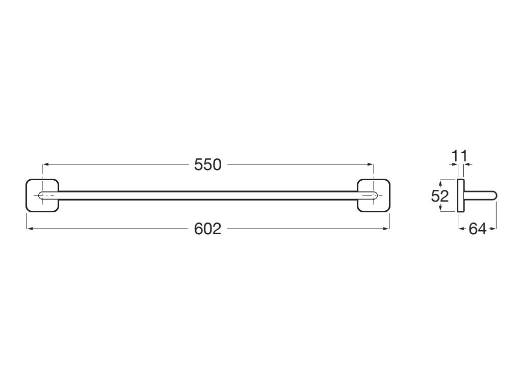 Bara prosop Roca A817884NB0, Victoria, tip instalare pe perete, design