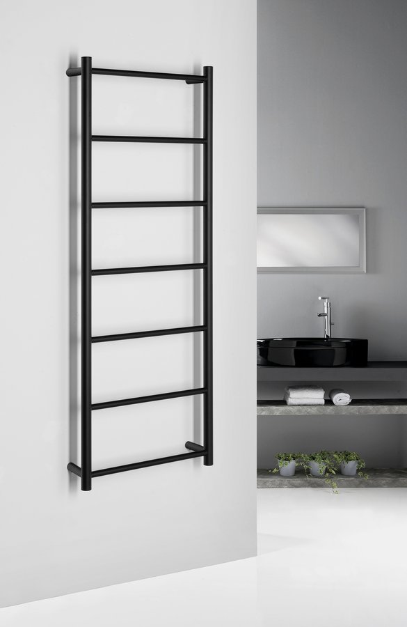 Sapho Bara prosop sapho wall, pe perete, 50 x 134 cm, metal, mat, negru, sh500b