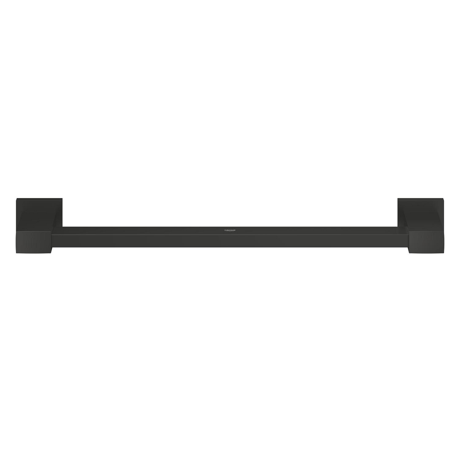 Bara sustinere Grohe 410952430, 504 mm, 81 mm, 2 orificii instalare, pe perete, metal, elemente fixare ascunse, Negru