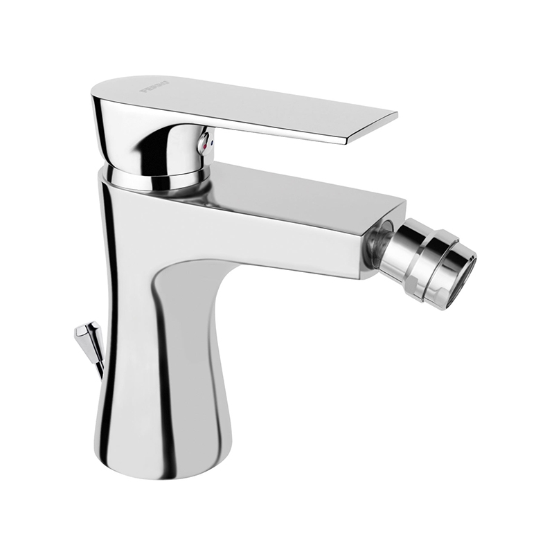 Ferro Baterie bideu ferro algeo square baq6, 3/8'', marimea m, monocomanda, aerator, evacuare cu tija, crom
