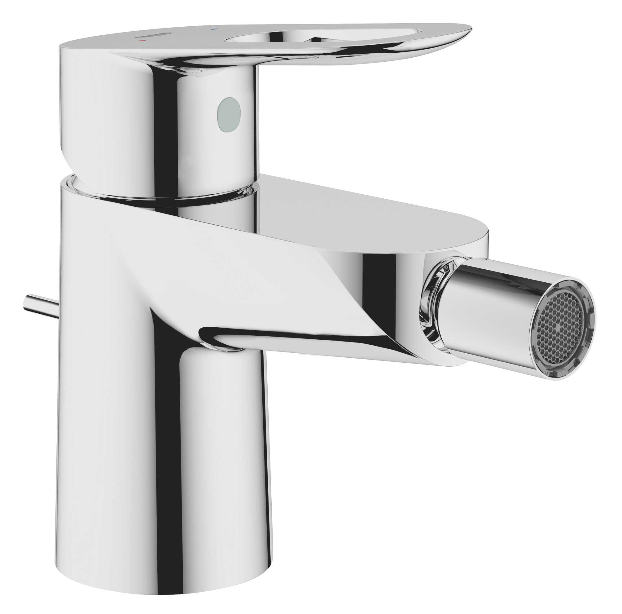 Grohe Baterie bideu grohe bauloop 23338000, 3/8'', monocomanda, cartus ceramic, evacuare cu tija, marimea s, crom
