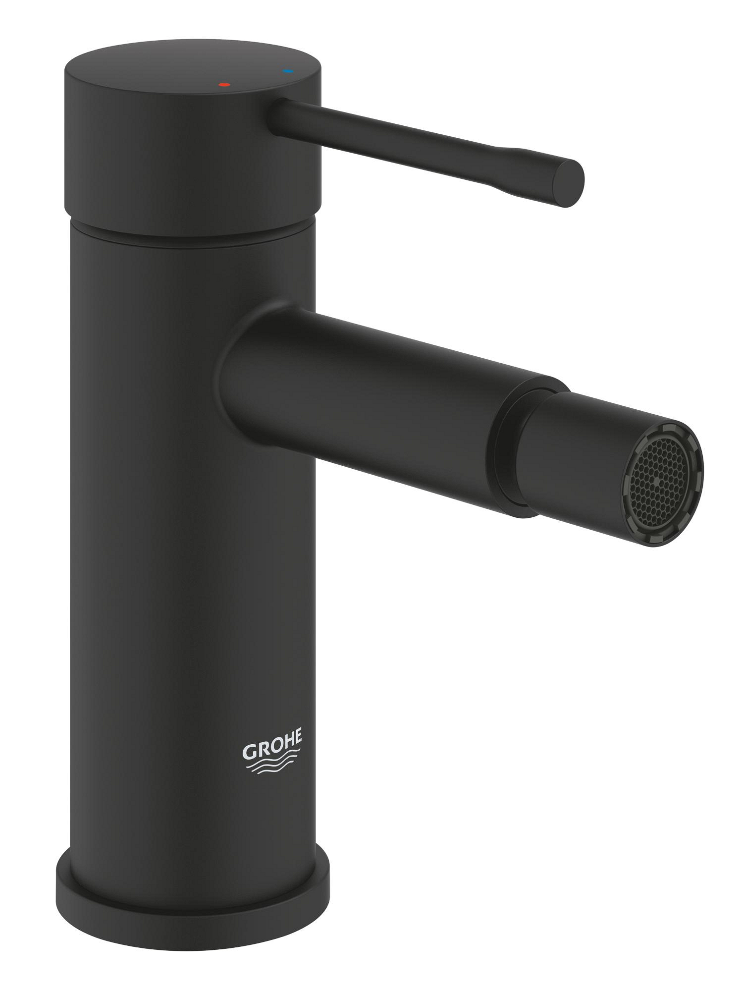 Grohe Baterie bideu grohe essence, 3/8'', m, aerator, fara ventil, mat, negru, 24395kf1