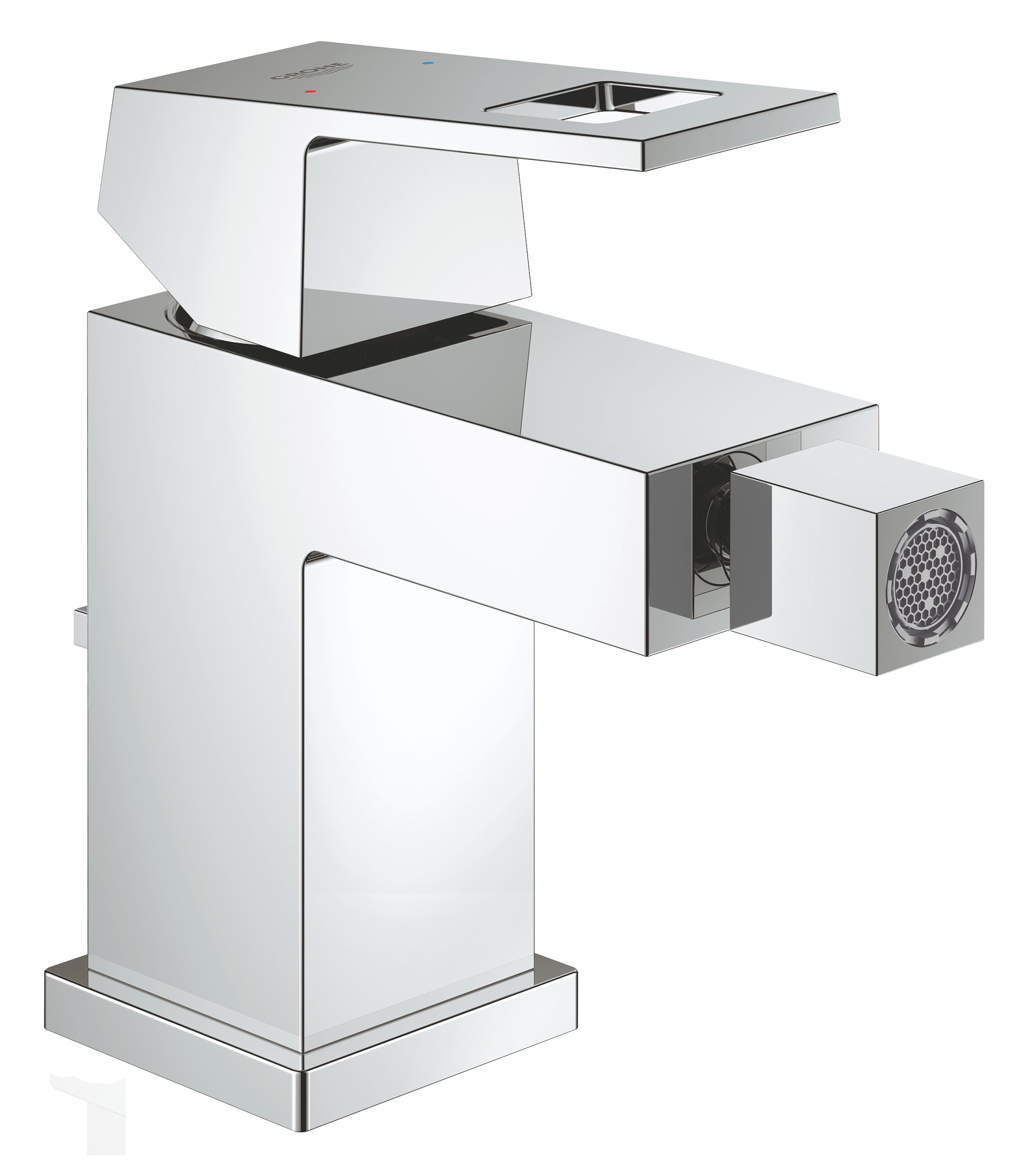 Grohe Baterie bideu grohe eurocube 23138000, 3/8'', monocomanda, cartus ceramic, evacuare cu tija, marimea s, crom
