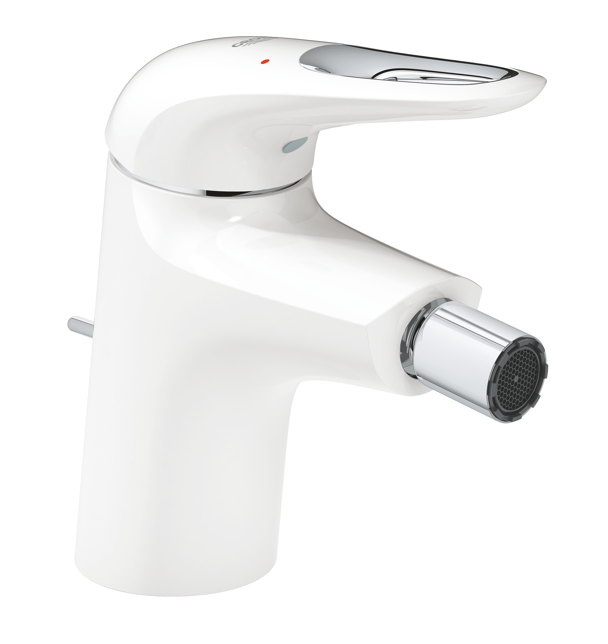 Grohe Baterie bideu grohe eurostyle 33565ls3, 3/8'', monocomanda, cartus ceramic, evacuare cu tija, marimea s, alb