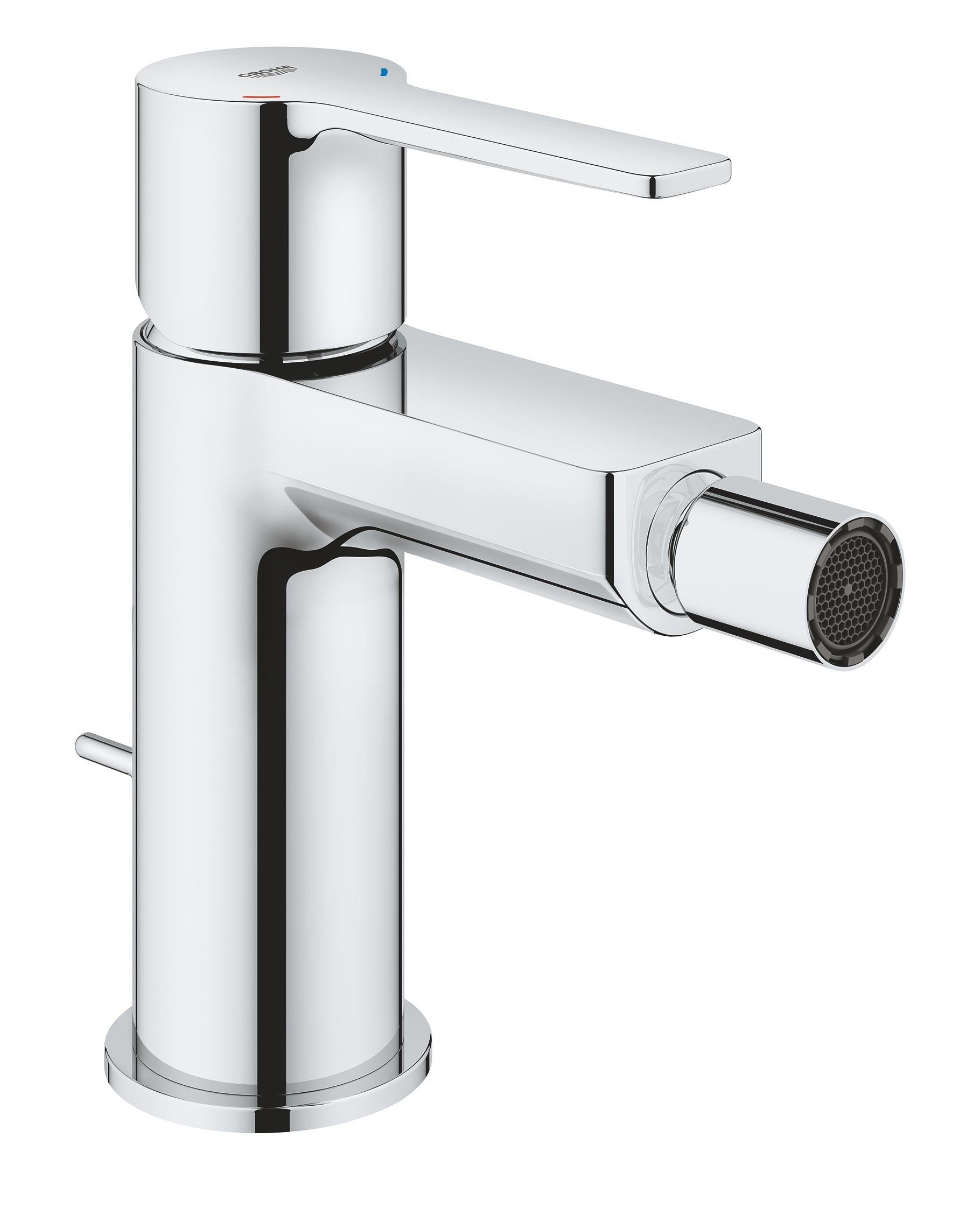 Grohe Baterie bideu grohe lineare 33848001, 3/8'', monocomanda, cartus ceramic, evacuare cu tija, marimea s, crom